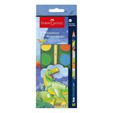 Faber Castell Dino Büyük Boy 12’li Sulu Boya ve Kurşun Kalem