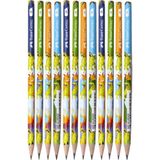 Faber-Castell Dino Yuvarlak Kurşun Kalem 12 Adet 2B Renkli Tasarım ile Eğlenceli Yazım Deneyimi