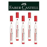 Faber-Castell Doldurulabilir Beyaz Tahta Kalemi 5'li Kırmızı