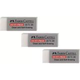 Faber Castell Dust Free Beyaz Küçük Boy No:20 3 Adet Silgi