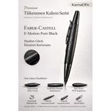Faber-Castell E-Motion Pure Black Premium Tükenmez Kalem | Metal Gövde, Mat Siyah Pvd