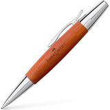 Faber-Castell E-Motion Tükenmez Kalem, Krom/ahşap Gövde, Mekanizmalı, Kahverengi, B Uç, Yüksek Kapas - Ana Renkler