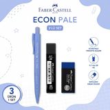 Faber-Castell Econ Pale 0,7 Mavi Versatil Kalem+0,7 Uç+Orta Boy Sınav Silgisi
