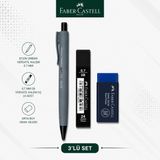 Faber-Castell Econ Urban 0,7 Gri Versatil Kalem+0,7 uç+Orta Boy Sınav Silgisi ST12459