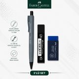 Faber-Castell Econ Urban 0,7 Gri Versatil Kalem+0,7 Uç+Orta Boy Sınav Silgisi