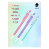 Faber Castell Edge Versatil Kalem, 0.7 mm, Pastel Renk, 3'lü Set