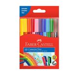 Faber-Castell Eğlenceli Keçeli Kalem 10 Renk, Bağlanabilir Kapak, Dayanıklı ve Parlak Renkler, Su Bazlı Mürekkep, Çocuklar İçin Güvenli