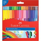 Faber-Castell Eğlenceli Keçeli Kalem 30 Renk, Geniş Renk Yelpazesi, Su Bazlı Mürekkep, Bağlanabilir Kapak, Çocuklar İçin Güvenli