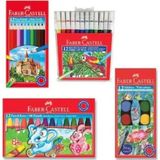 Faber-Castell Evde Aktivite Seti ( 12Li Kuruboya Suluboya Pastel Boya Keçeli Kalem)