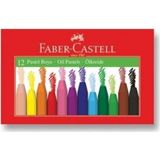 Faber-Castell Faber 12'li Pastel Boya Renkli Set 12 Parça Ölçülerle Yaratıcı Çizim İçin Uygun