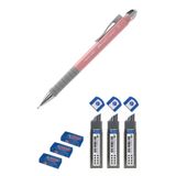 Faber Castell Faber Apollo 0.7 Uçlu Kalem Pembe + Faber Sınav Silgisi + Faber 0.7 Uç