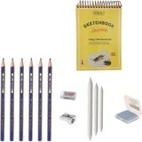 Faber-Castell Faber Castel Eskiz Başlangıç Seti 4 + Dereceli Kalem + A5 Defter + Dağıtıcı Set + Silgi + Açacak + Hamur Silgi