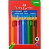 Faber-Castell Faber Castel L - Jumbo Kuru Boya 12 Renk Tam Boy 951000