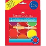 Faber-Castell Faber Castell 12 Renk Jumbo Sulu Boya - Renkli