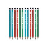 Faber Castell Faber-castell 12'li Mercanlı Kurşun Kalem (3 Renk X 4 Adet)