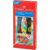 FABER CASTELL Faber-Castell 12’li Sulu Boya – Canlı Renkler, Fırçalı Set