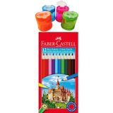 Faber-Castell Faber Castell 12'li Tam Boy Kuru Boya ve 12'li Küçük Boy Sulu Boya - Renkli