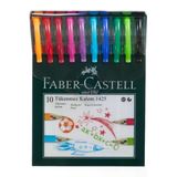 Faber Castell Faber-castell 1425 Iğne Uçlu 0.7mm Tükenmez Kalem Seti 10 Renk