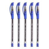 Faber-Castell FABER CASTELL 1425 Mavi Renkli 5'li Tükenmez Kalem Seti İğne Uçlu Yumuşak Yazım