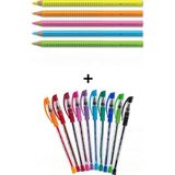 Faber-Castell Faber Castell 15 Renk Fosforlu ve Tükenmez Kalem Seti