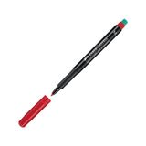 Faber-Castell Faber Castell 1525 Permanent Kalem - Asetat Kalemi M Kırmızı - 3 Adet