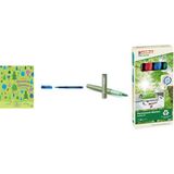 Faber-Castell Faber Castell 1554 Broadpen Keçeli Kalem Mavi... +3 Parça Fırsat Seti