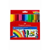 Faber Castell Faber-Castell 20'li Eğlenceli Keçeli Kalem | X9 Bağlantı Parçalı Bağlanabilir Kapaklı