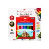 Faber Castell Faber-Castell 24 Renk Kuru Boya Kalemi Seti Okul Hobi Ve Çizim İçin Boya Kalemi