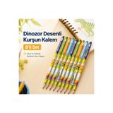Faber Castell Faber-Castell 8'li Dinozor Desenli Kurşun Kalem Seti - 2B Yumuşak Yazım ve Sınav Kalemi - Erkek Çocuk Hediyelik Okul Kalemi Paketi
