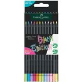 Faber-Castell Faber Castell Black Edition Kuru Boya Pastel-Neon 12LI - Çok Renkli