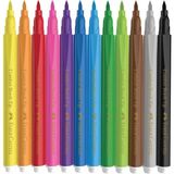 Faber-Castell Faber Castell Comfort Serisi Keçeli Kalem 12 Renk Fırça Uçlu 5068155242