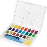 Faber-Castell Faber Castell Creative Watercolor Tablet Sulu Boya Seti 24 Renk Su Hazneli Fırça - Renkli