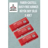 Faber Castell FABER-CASTELL DUST-FREE KIRMIZI BÜYÜK BOY SİLGİ 3 ADET %100