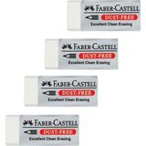 Faber-Castell Faber Castell Dust Free Küçük Boy Beyaz Silgi (No:30)-4 Adet - Renkli