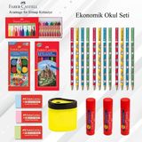 Faber-Castell Faber Castell Ekonomik Okul Seti Listelere Yönelik Tam Set - Renkli