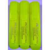 Faber-Castell Faber Castell Fosforlu Kalem-Faber-Castell 3 Adet Şeffaf Gövde Foforlu Kalem.