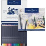Faber-Castell Faber Castell Goldfaber Kuru Boya Kalemi 24 Renk Teneke Kutu - 24'Lü