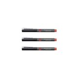 Faber Castell Faber-castell Iğne Uçlu Roller Kalem 0.5 Mm Kırmızı 3 Adet