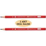 Faber-Castell Faber Castell Jumbo Okul Kurşun Kalemi 2.5B 2 Adet Çocuklar İçin Renkli ve Dayanıklı Kalem