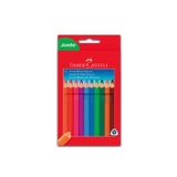 Faber Castell Faber-castell Karton Kutu Jumbo Üçgen Kuru Boya Kalemi 12 Renk Tam Boy