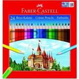 Faber-Castell Faber Castell Karton Kutu Kuru Boya Tam Boy 24 Renk - Karışık-Çok Renkli - SULU - 12Lİ
