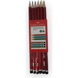 Faber-Castell Faber Castell Köşeli Mercanlı Kurşun Kalem 12'li Paket