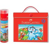 Faber-Castell Faber Castell Kuru Boya Kalemi Redline Metal Tüp 24'lü + Çantalı Pastel 24 'lü