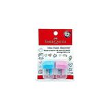 Faber-Castell Faber Castell Minibox kalemtıraş 2 parça, blister kartlı, çeşitli renkler, Fcc584601