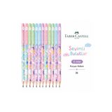 Faber Castell Faber-Castell Sevimli Bulutlar Desenli Kurşun Kalem, 2B, 12'li Set