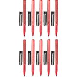 Faber-Castell Faber Castell Vision 5415 Mikro Iğne Uçlu Roller Kalem 0.3 Kırmızı 10 Lu - Renkli
