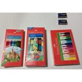Faber Castell Fabercastell 12 Li Kuruboya-Faber 12LI Suluboya-Faber 12 Li Pastel Boya Faber Pritt-2 Li Silgi Set Faber