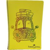 Faber Castell Faces PP Kapak Spiralli Defter A4-80 Yaprak Kareli