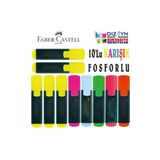 Faber-Castell Fosforlu Kalem 10Lu 5Sarı+5Karışık