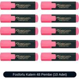 Faber-Castell Fosforlu Kalem 48 Serisi 10 Adet - Pembe